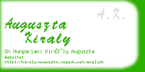 auguszta kiraly business card